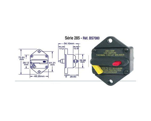 BLUE SEA Disjoncteur Thermique encastrable 30A