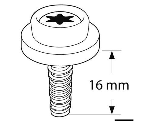 CAF-COMPO Bouton universel composite Long Blanc - Les 10