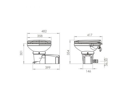 SANIMARIN Maxlite+S WC silencieux 12V