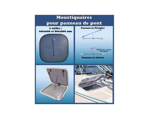 PLASTIMO Moustiquaire 800x800 mm pour panneau de pont