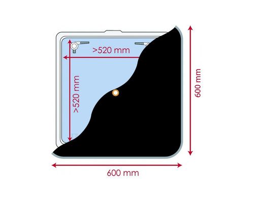 PLASTIMO Rideau occultant/moustiquaire 600x600 mm 2 ventouse