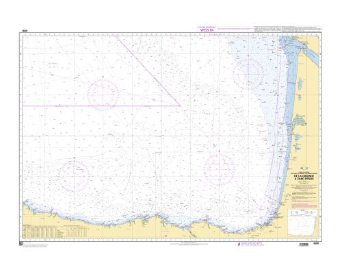 SHOM à plat 6991 De la Gironde à Cabos Penas