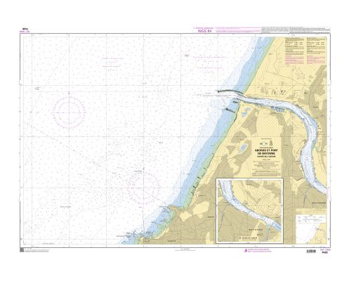 SHOM à plat 7430 Abords et port de Bayonne