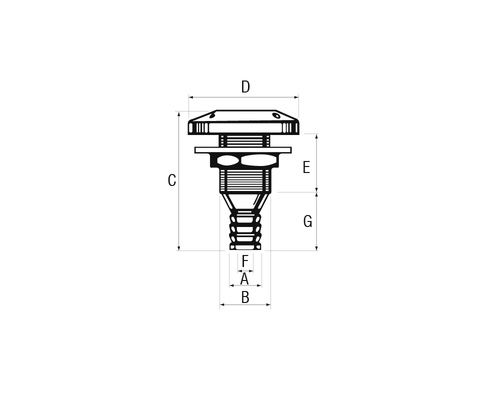 NUOVA RADE Passe Coque anti-retour Ø 45mm