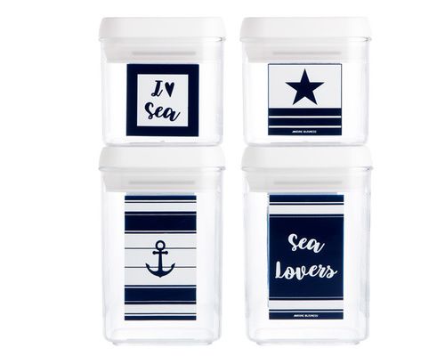 MARINE BUSINESS Set de 4 boîtes hermétiques SEA LOVERS