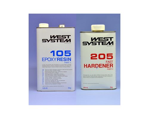 WEST SYSTEM Resine epoxy 105 + durcisseur 205 Pack B 6Kg