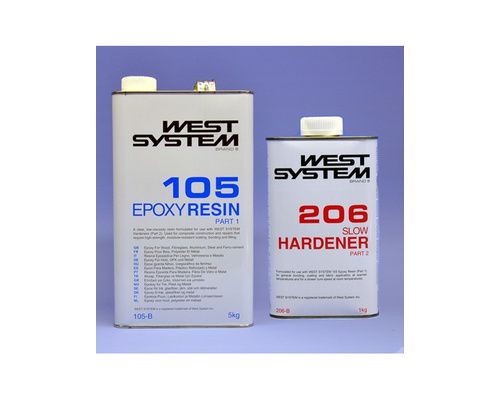 WEST SYSTEM Resine epoxy 105 + durcisseur 206 Pack B 6Kg