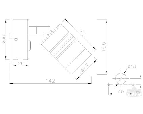 Spot led AURORA avec prise USB