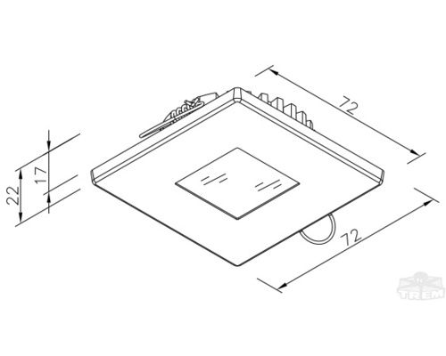 Plafonnier led AURORA carré