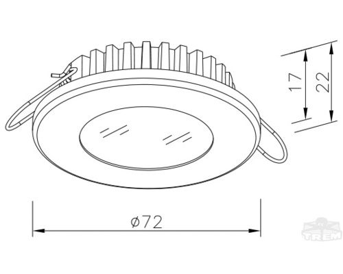 Plafonnier led AURORA rond