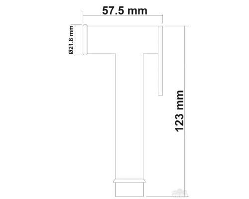 TREM Douchette seule chromée 123 mm