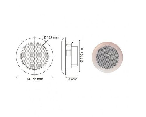 Haut parleurs étanche 70W - ø165mm (la paire)