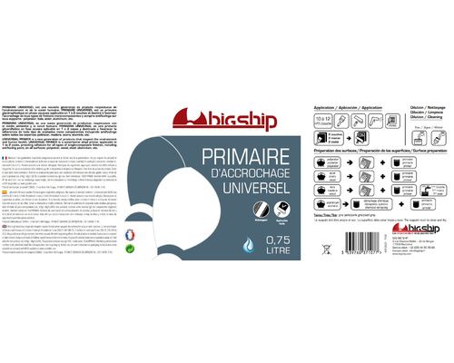 BIGSHIP Primaire monocomposant Phase aqueuse 0,75L