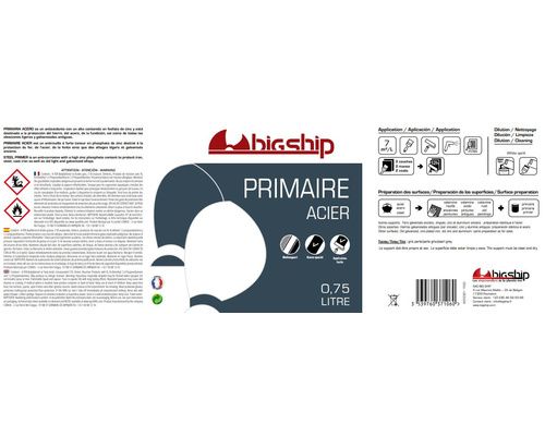 BIGSHIP Primaire Monocomposant solvantée 0,75L