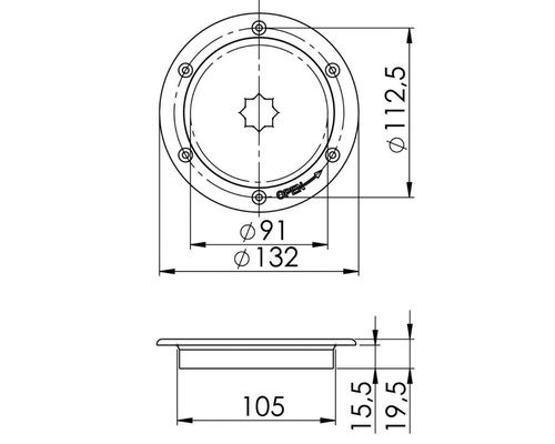 OSCULATI Trappe inox 91/132mm