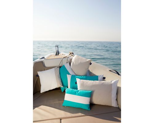 MARINE BUSINESS Lot de 2 coussins waterproof sable/blanc