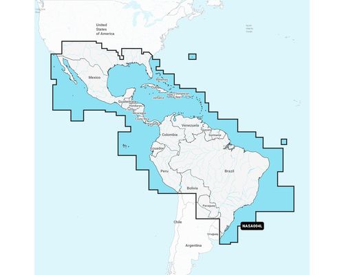 NAVIONICS+ LARGE SD - MEXIQUE, CARAIBES AU BRESIL