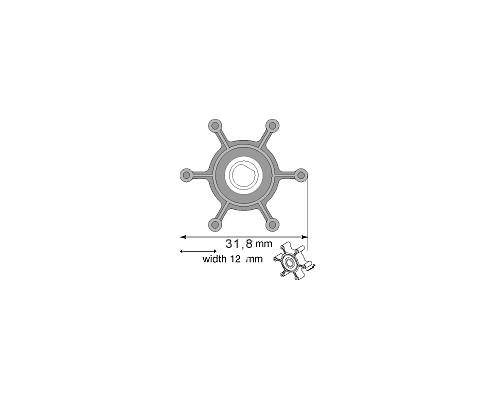 Turbine ø ext 31.8mm ep 12mm MT500