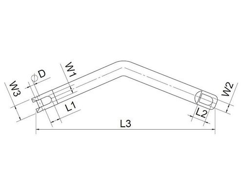 BIGSHIP Jonction d'ancre inox courbe articulée chaine 6-8 mm