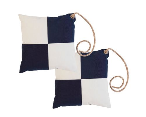 MARINE BUSINESS Lot de 2 coussins WATERPROOF BLEU/BLANC