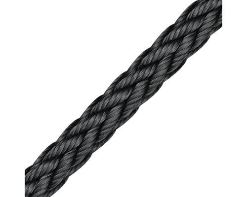 LIROS Amarre tresse creuse Moorex noire 14mm