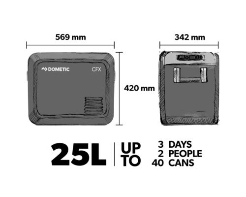 DOMETIC CFX3 Glacière portable à compression 25 L