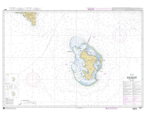 SHOM 7677 à plat Mayotte