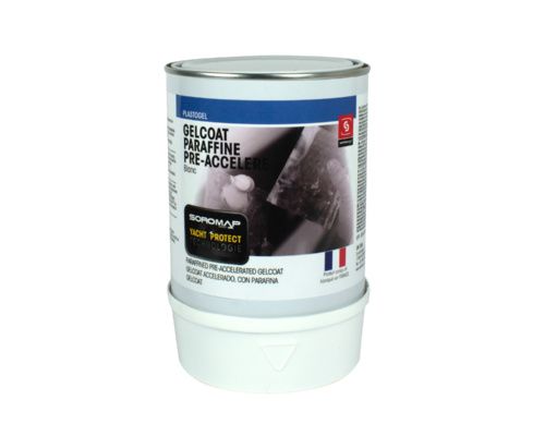 SOROMAP Gelcoat blanc paraffiné accéléré 0,75L + catalyseur