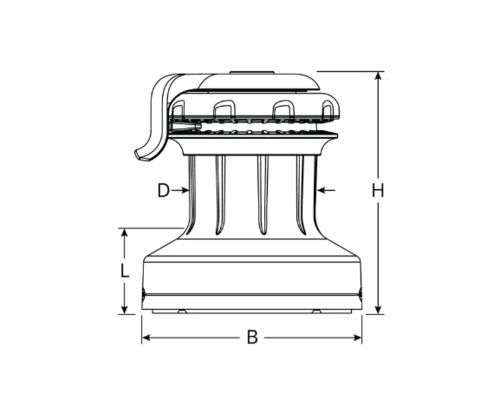 Ronstan Winch Orbit self-tailing 40QT 2 vitesses