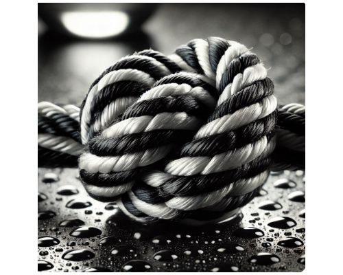 COUSIN  Tribal 7510 diam6mm - blanc fil noir