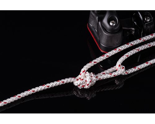 COUSIN Tresse polyester 969  diam5mm - blanc / rouge