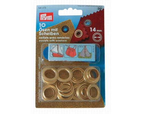 PRYM Œillets Ø14mm laiton + outils (les 10)