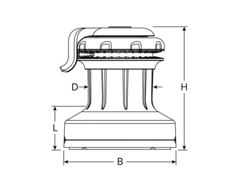 RONSTAN Orbit Winch 45 QT - 2 vitesses - avec QuickTrim alu