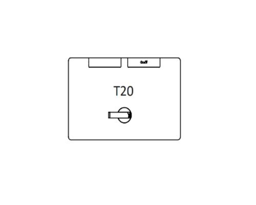 GOIOT PANNEAU MAGIC FLUSH T20 GRIS SATINÉ 347 x 202 mm
