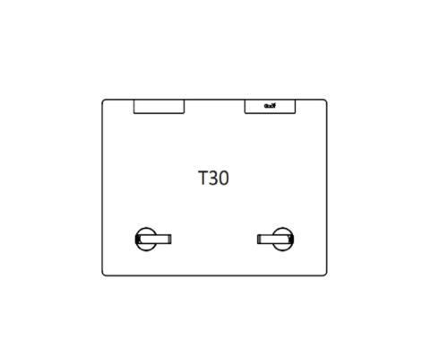 GOIOT PANNEAU MAGIC FLUSH T30 GRIS SATINÉ 457 x 327 mm