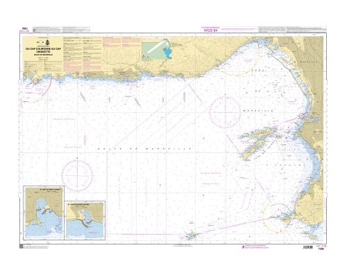 SHOM 7392LSH Carte Pliée Cote Sud De France Golfe Marseille
