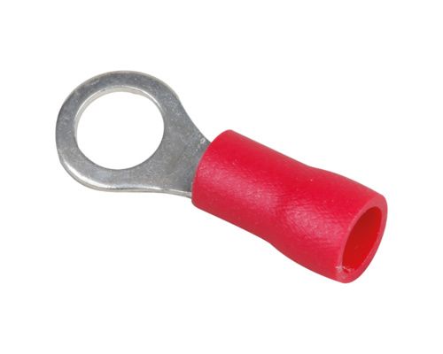 Cosse à oeil - Ø 6 mm - 0.5 à 1.5  mm² - Rouge - par 10