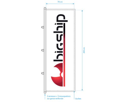 BIGSHIP Pavillon BigShip vertical 200x70cm