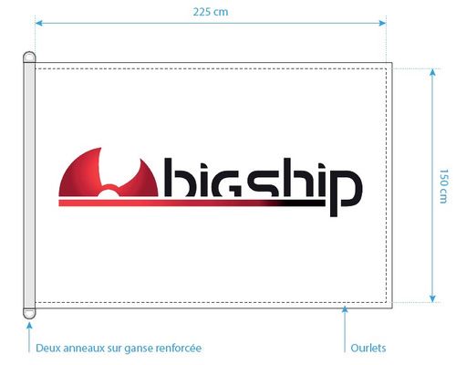 BIGSHIP Pavillon BigShip horizontal 150x225cm