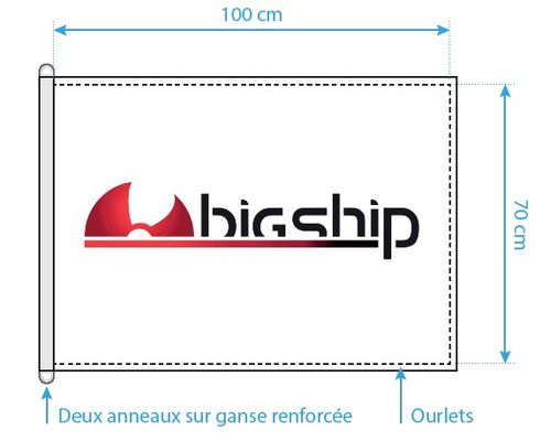BIGSHIP Pavillon horizontal 100x70cm