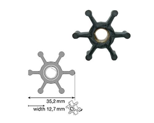 JOHNSON Turbine Ø ext 35.2mm - ep. 12.7mm F2 09-1077B-9