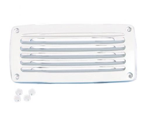 NUOVA RADE Grille aeration plastique rectangulaire blanche 2