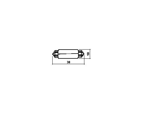 Ampoule navette 10 x 38mm 12V - 10W les 2