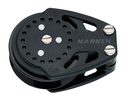 HARKEN Poulie winch simple plat pont Ø réa 57mm Ø cord 8/10m