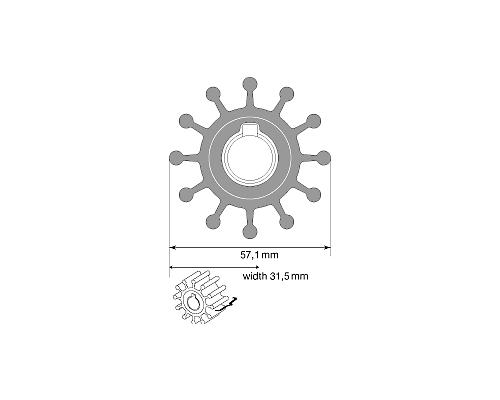 JABSCO Turbine Øext 57.1mm ep 31.5mm 4568-0001 (MT108)