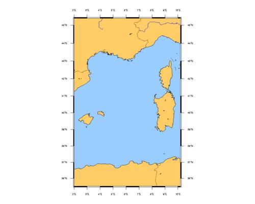SHOM L7014 Des îles Baléares à la Corse et à la Sardaigne