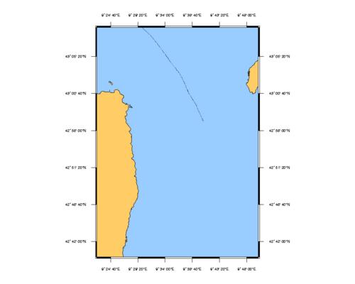 SHOM 6822 à plat Côte Est de Corse - Abords Nord de Bastia