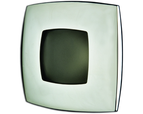 FORESTI Plafonnier carré 76mm 10W chrome aspect perlé