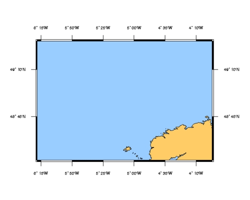 SHOM L6680 de l'ile d'Ouessant à l'ile de Batz