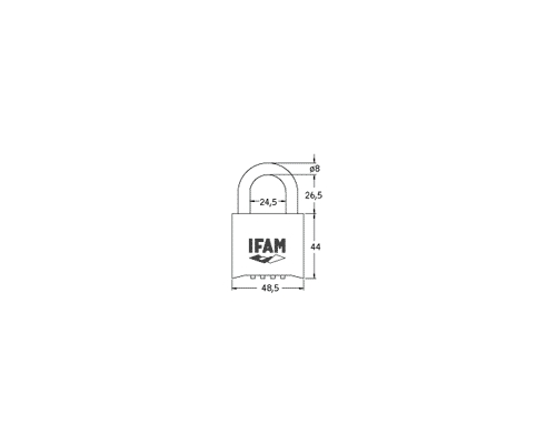 IFAM Cadenas à code PR50 double verrouillage